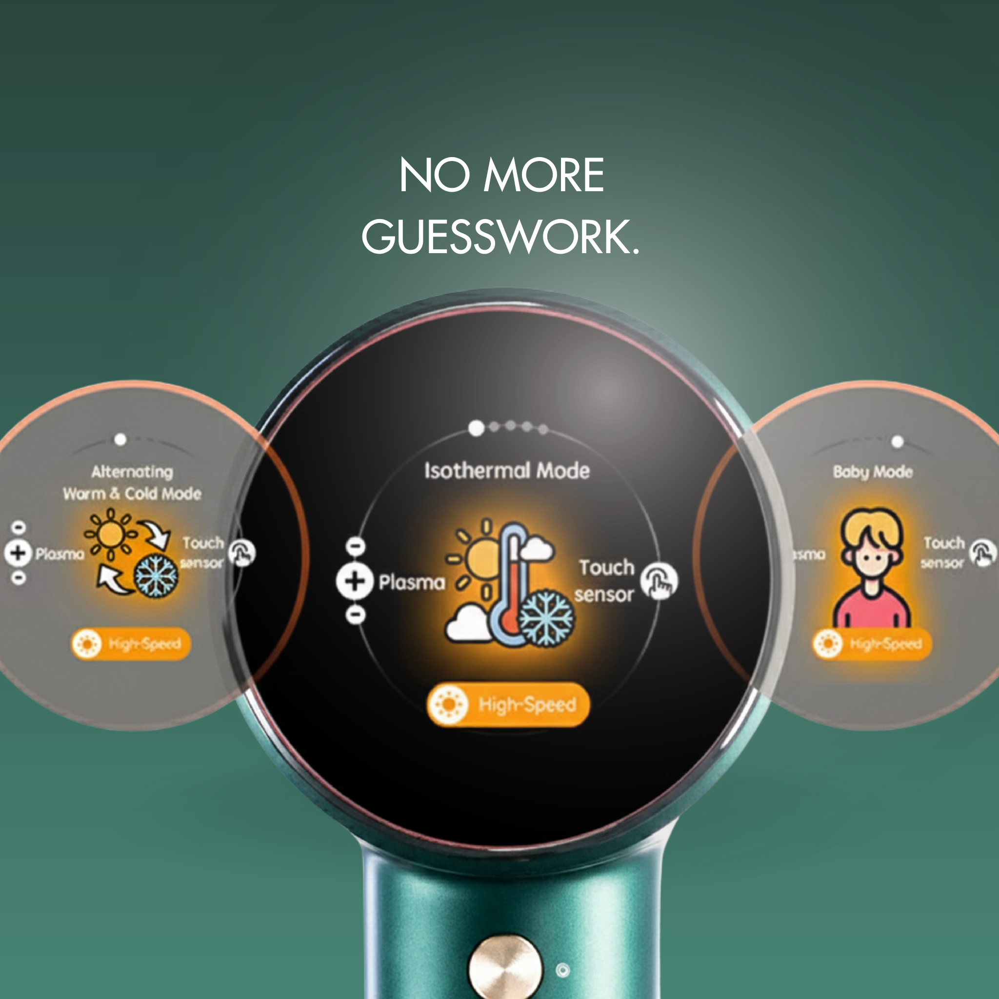 Deklan Plasma Ion Hair Dryer LCD | Auto Shut Off | 1Billion Ions | Multi Mode