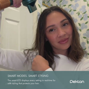 Deklan Plasma Ion Hair Dryer LCD | Auto Shut Off | 1Billion Ions | Multi Mode